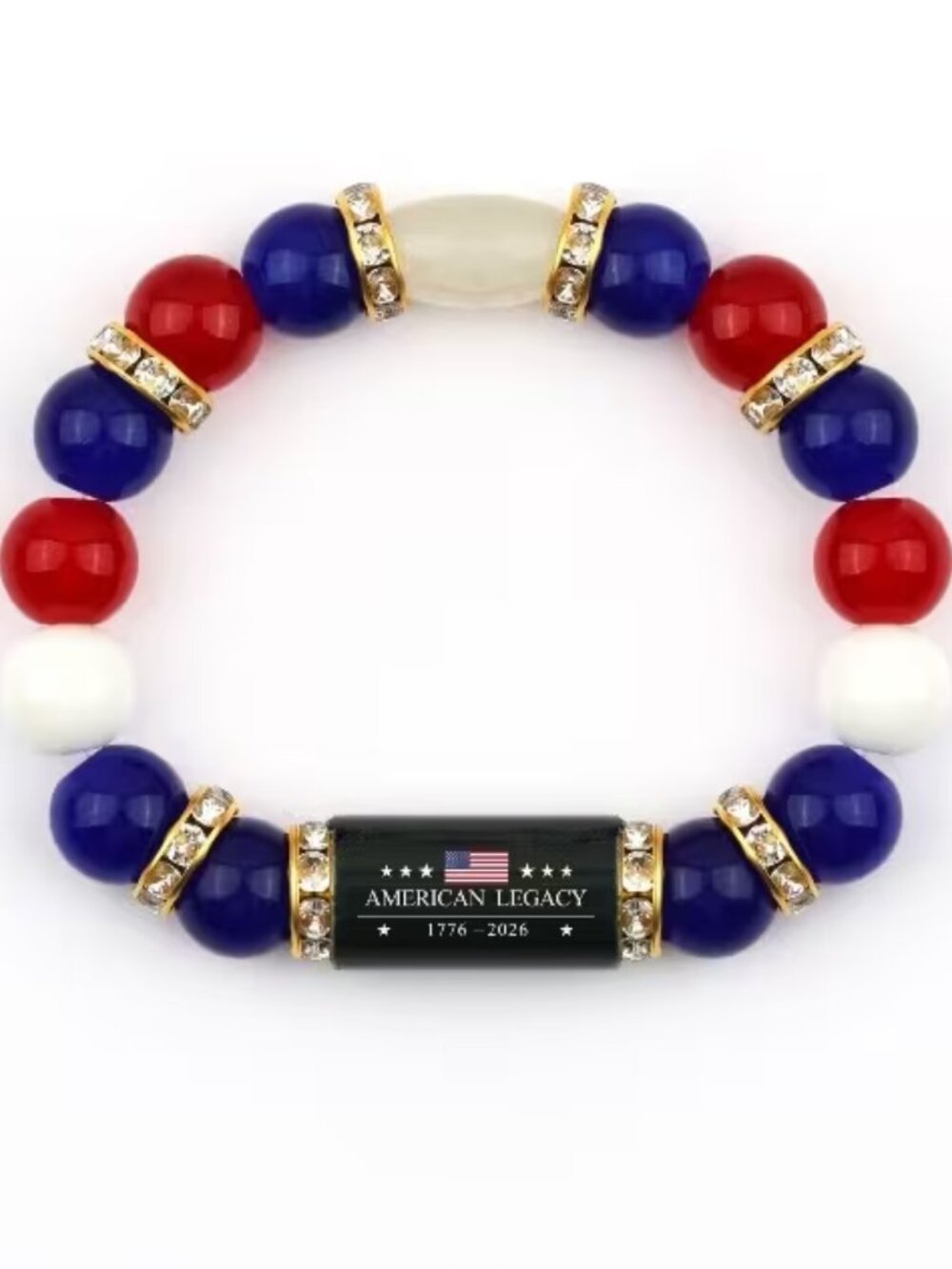 Red, White, Blue 250th Anniversary Stretch Bracelet